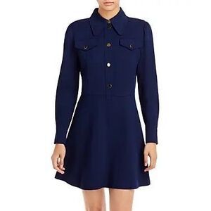 See by Chloe Mini shirt dress blue lagoon women's size medium